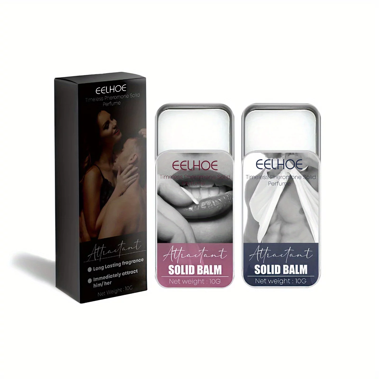 Pheromone Solid Balm For Men Women, Refreshing And Lasting Jasmine Notes, Solid Perfume For Dating, Party