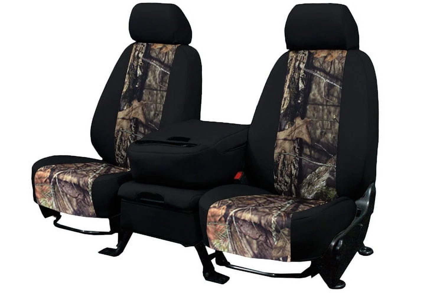 CalTrend Rear 40/20/40 Split Back & Solid Cushion Mossy Oak Seat Covers for 2015-2022 Jeep Renegade - JP220-76MB Brake Up Country Insert with Black Trim