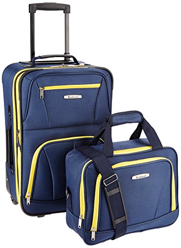 Rockland Fashion Expandable Softside Upright Luggage Set, Charcoal, 2-Piece (14/19)