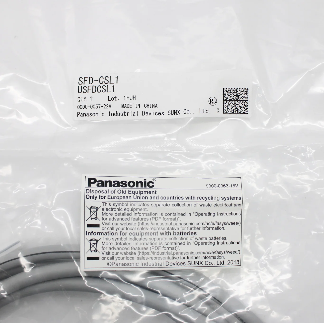 Panasonic 1m SF4D Series Connection Cable USFDCSL1 SFD-CSL1