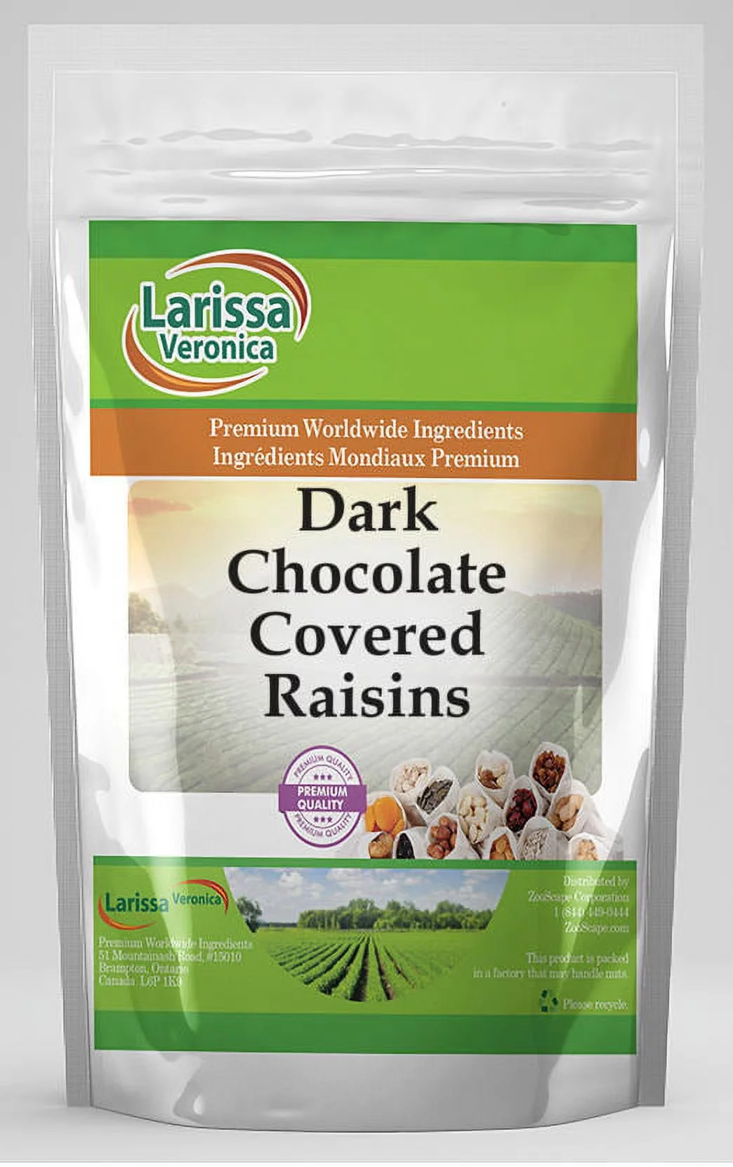 Larissa Veronica Dark Chocolate Covered Raisins, (8 oz, 1-Pack, Zin: 526381)