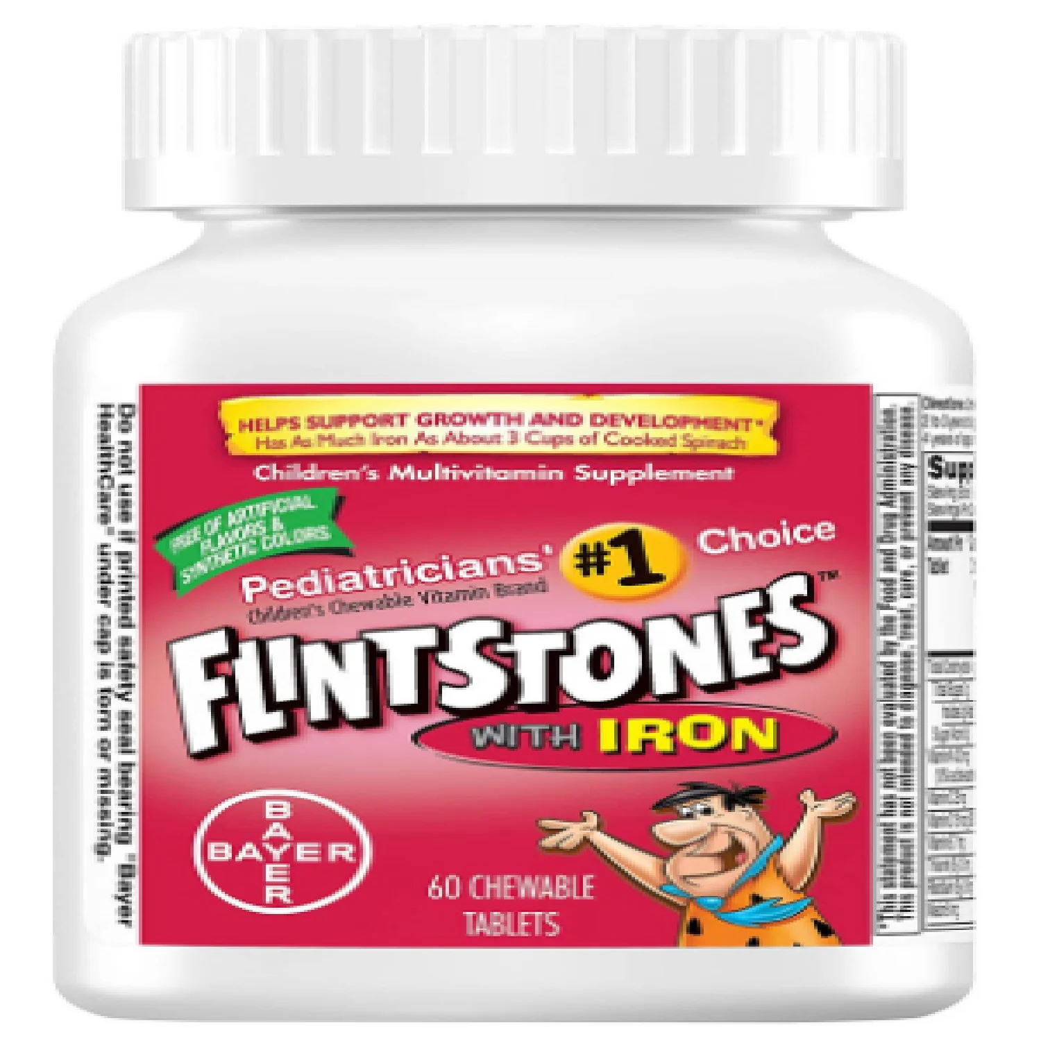 Flintstones Children's Multivitamin with Iron Chewables, 60 ct, 3 pack