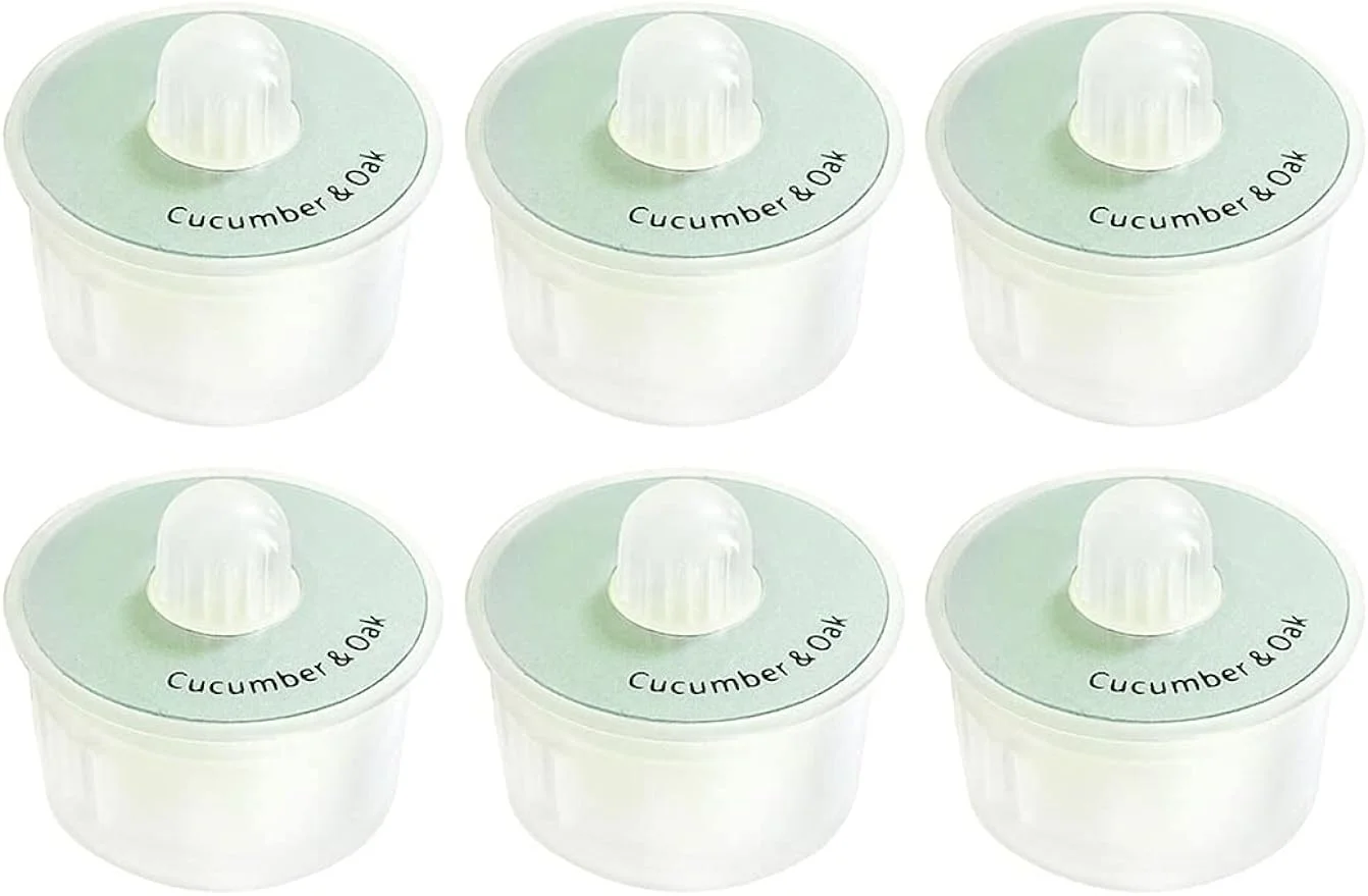 6 Pcs Fragrance Capsule Air Freshener Fit for Ecovacs Deebot Ozmo T9, T9 MAX T9 Power T9 AIVI Replacement, Cucumber & Oak