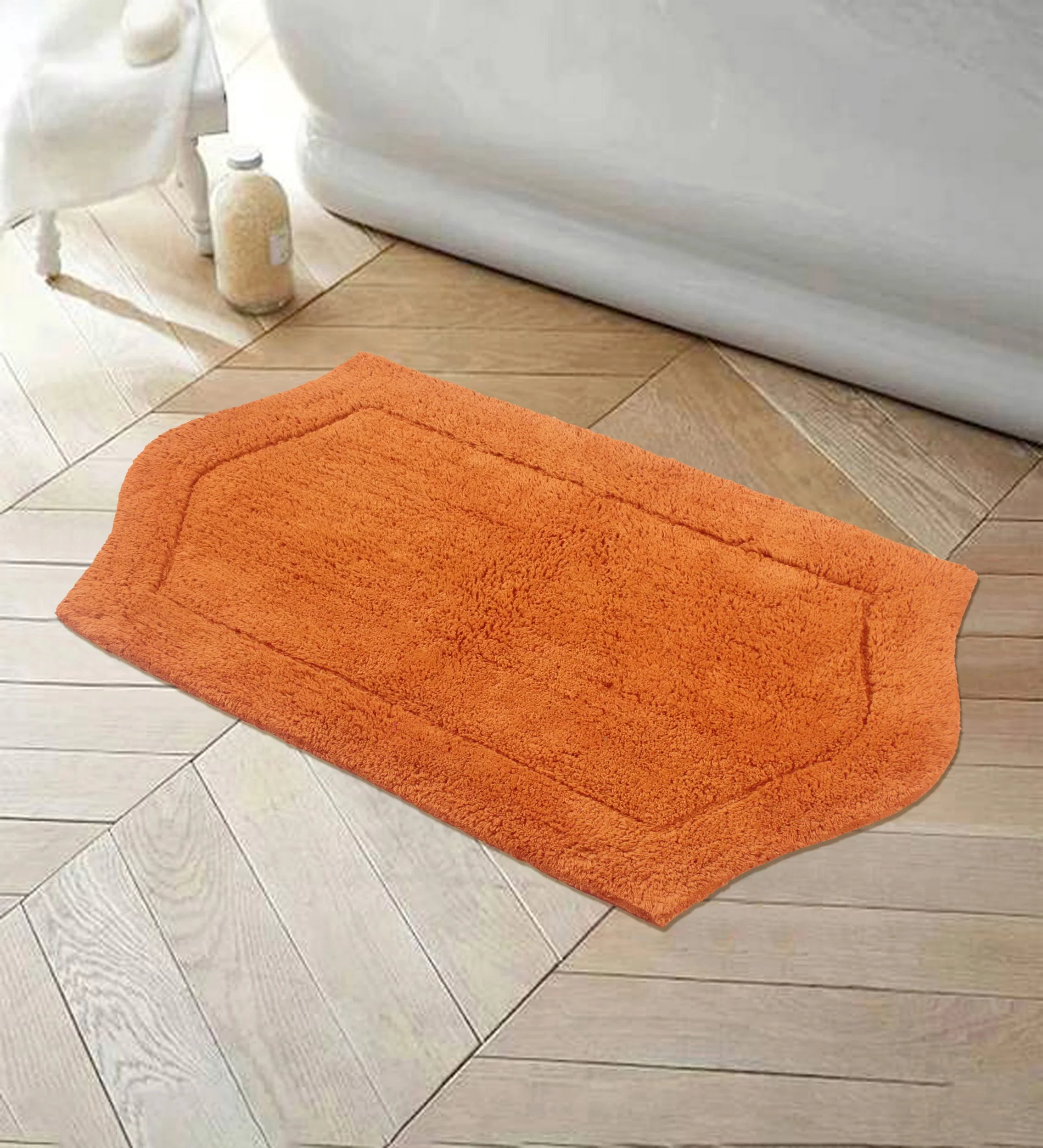 Home Weavers Waterford Collection 100% Cotton Tufted Bath Rug, Extra Soft and Absorbent Bath Rugs, Non-Slip Plush Bath Carpet, Machine Wash, Bath Mat for Bathroom, 21