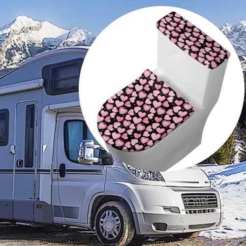 Christmas Bow Bell Toilet Tank Lid Cover and Toilet Seat Lid Cover 2 Pcs Set Toilets Covers with Elastic Cloth Fits Most Toilets Tanks & Lids