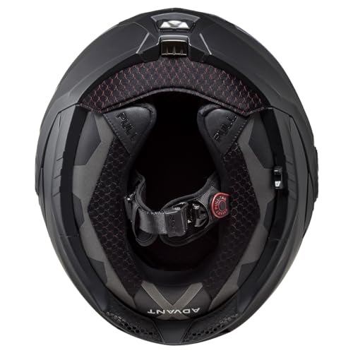 LS2 Helmets Advant X Modular Helmet with Integrated Cardo 4X Bluetooth (Matte Black - Medium)