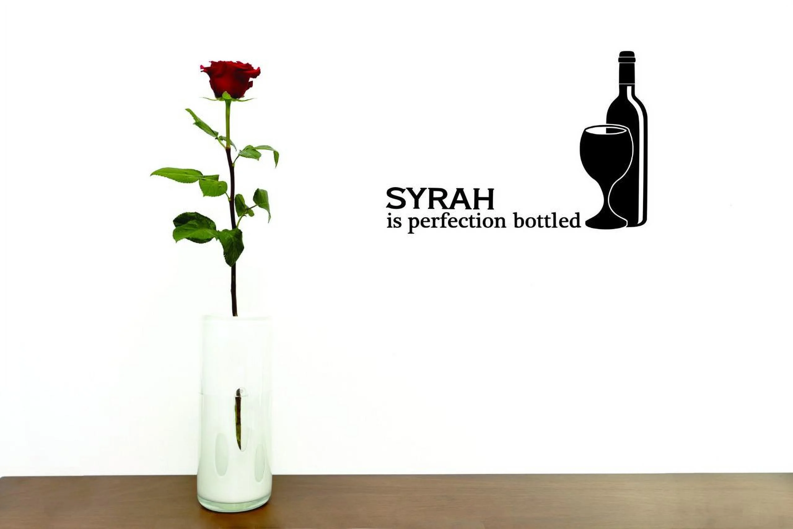 Decal Wall Sticker - Syrah Is Perfection Bottled Home Decor Picture Art 16x16 Inches