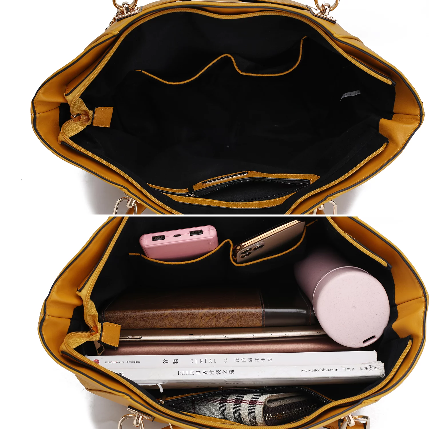 MKF Collection Darielle Vegan Leather Women's Satchel Handbag & Wallet Set by Mia K. - Black