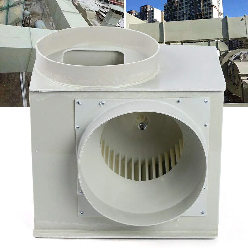 FETCOI Centrifugal Extractor Blower Fan, PP250 Low Noise Laboratory Ventilation Blower Fan Fume Hood 2300m3 / h
