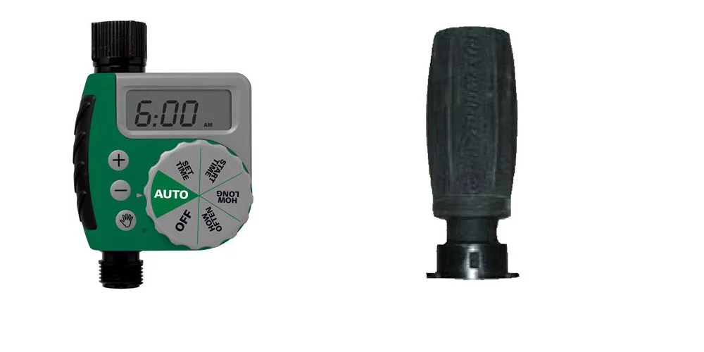 Orbit Single Dial 1-Port Hose Faucet Timer and 3-in-1 Drip Faucet Adapter