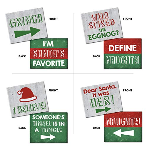Christmas Photo Booth Props - 20 Designs, 8x10, Double Sided, Photo Booth Props Christmas, Christmas Photo Booth, Christmas Props Photo Booth Signs