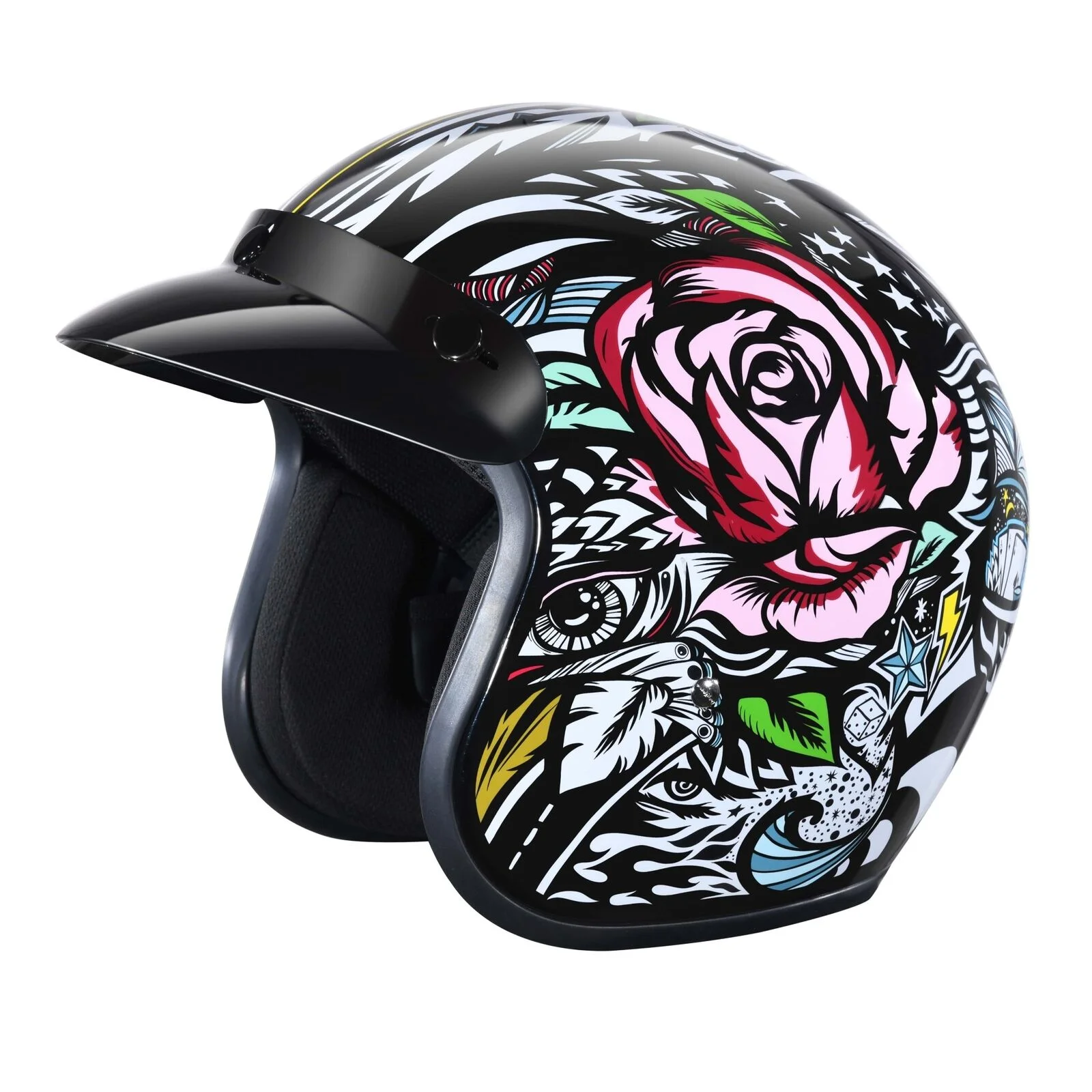 D.O.T. Daytona Cruiser Helmet- W/ Tribal- M