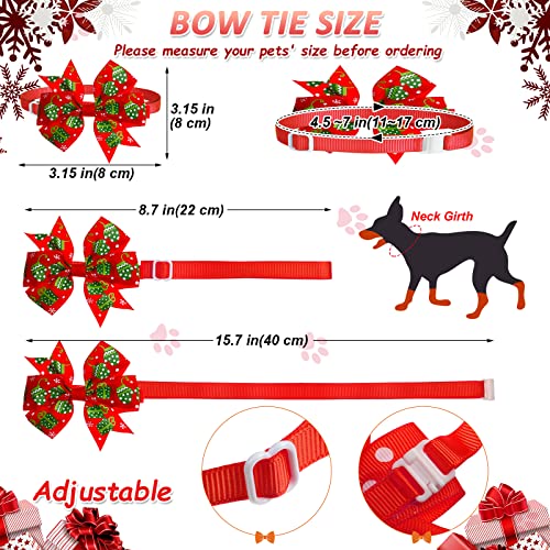 Reginary 85 Pcs Christmas Dog Ties Set Include Neckties Flower Dog Bowknot Bandana Scarf for Xmas Puppy Cat