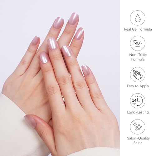 DANNI & TONI Semi Cured Gel Nail Strips Christmas Santa Claus Snowflakes Cat Eye Gel Nail Wraps 28 Stickers | Mistletoe Meow