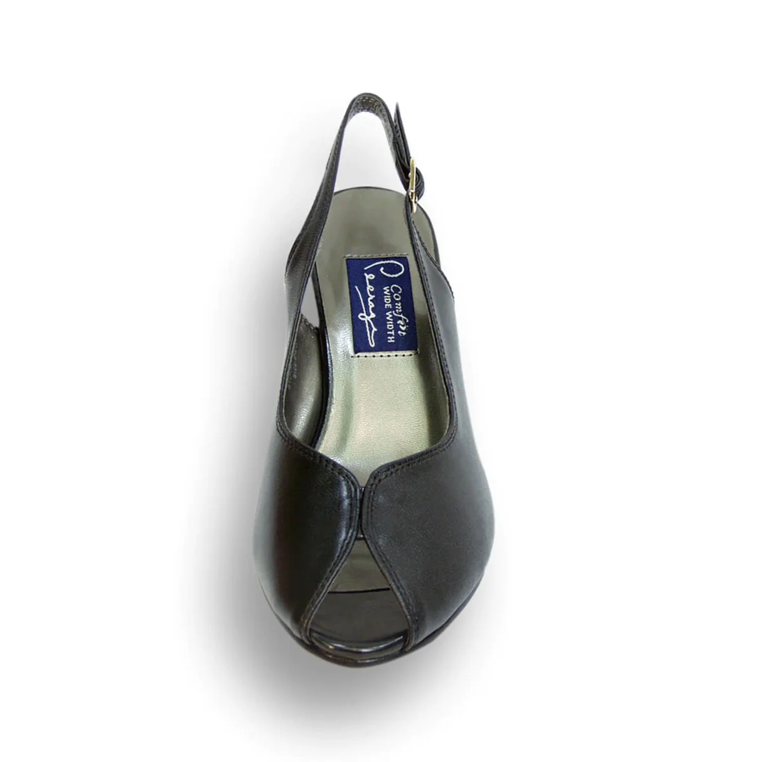 PEERAGE Zara Women's Wide Width Leather Slingback Pumps