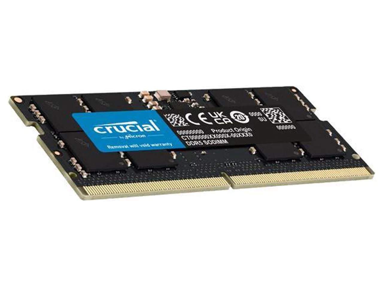 Crucial 64GB (2 x 32GB) DDR5 SDRAM Memory Kit - For Notebook - 64 GB (2 x 32GB) - DDR5-4800/PC5-38400 DDR5 SDRAM - 4800 MHz Dual-rank Memory - CL40 - 1.10 V - Non-ECC - Unbuffered - 262-pin - SoDIMM -