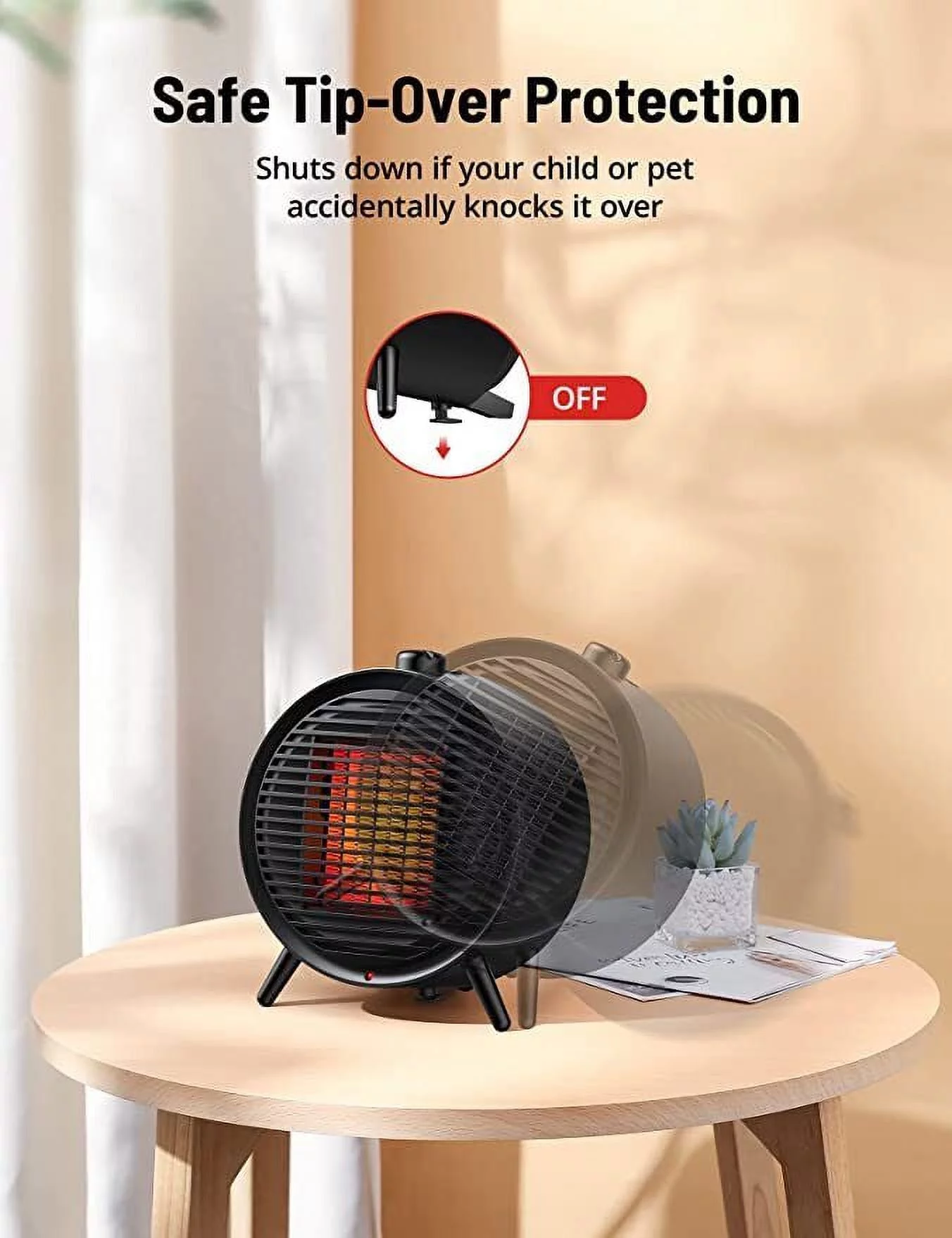 1500W Portable Electric Space Heater Garage Hot Air Fan for Indoor Large Room US