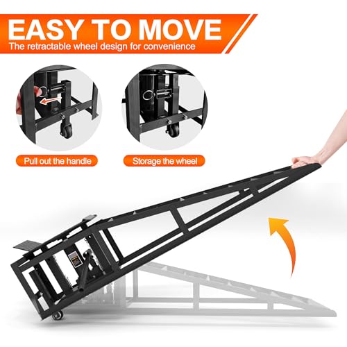 2 Pack Hydraulic Car Ramps, 11050LBS 5T Car Ramp High Lift 9