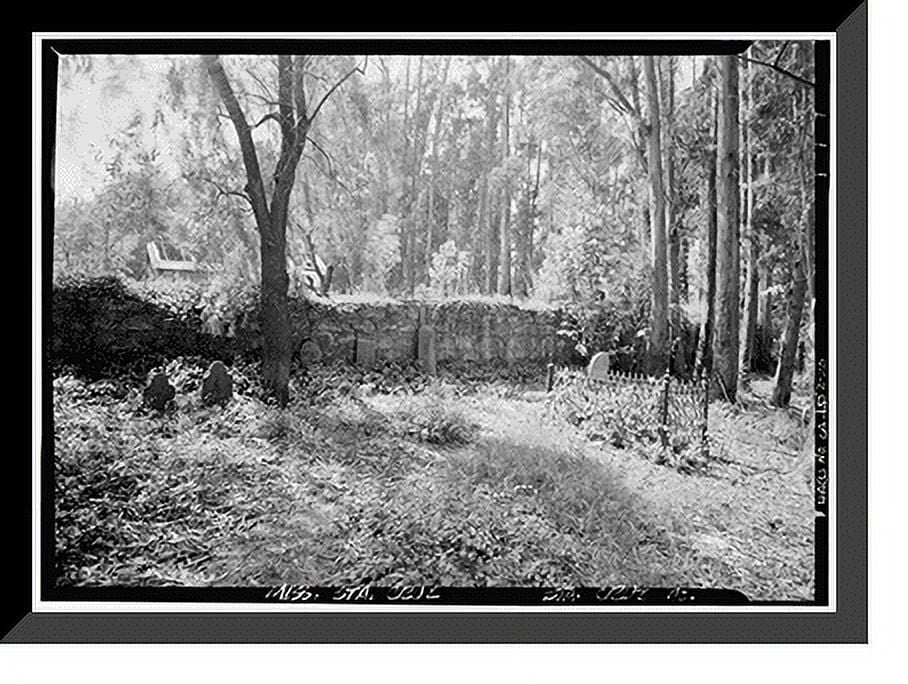 Historic Framed Print, Mission Santa Cruz, Emmet & School Streets, Santa Cruz, Santa Cruz County, CA - 20, 17-7/8