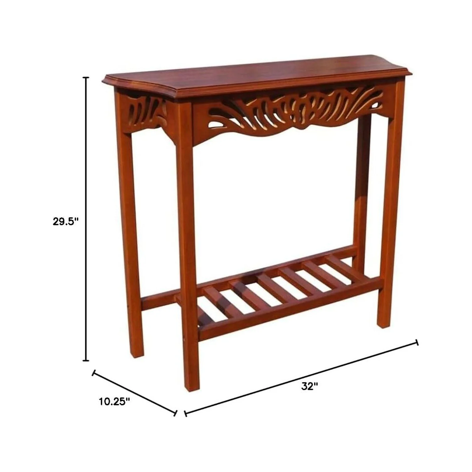 D-Art Collection Mahogany Honey Entrance Wall Table
