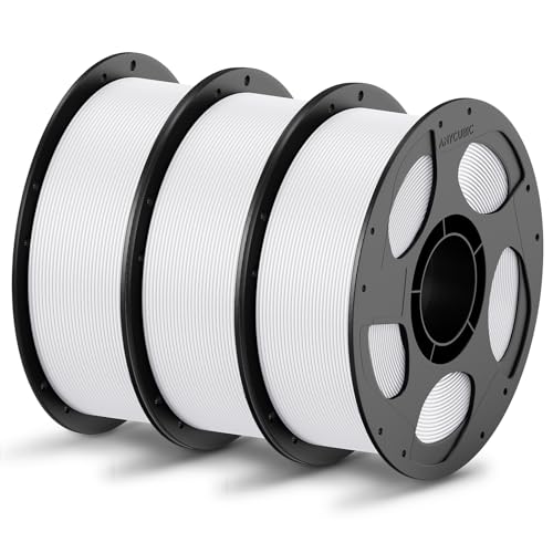 ANYCUBIC PLA Filament 1.75mm Bundle, 3D Printing PLA Filament 1.75mm Dimensional Accuracy +/- 0.02mm, 1KG Spool (2.2 lbs), 2KG Grey+Grey