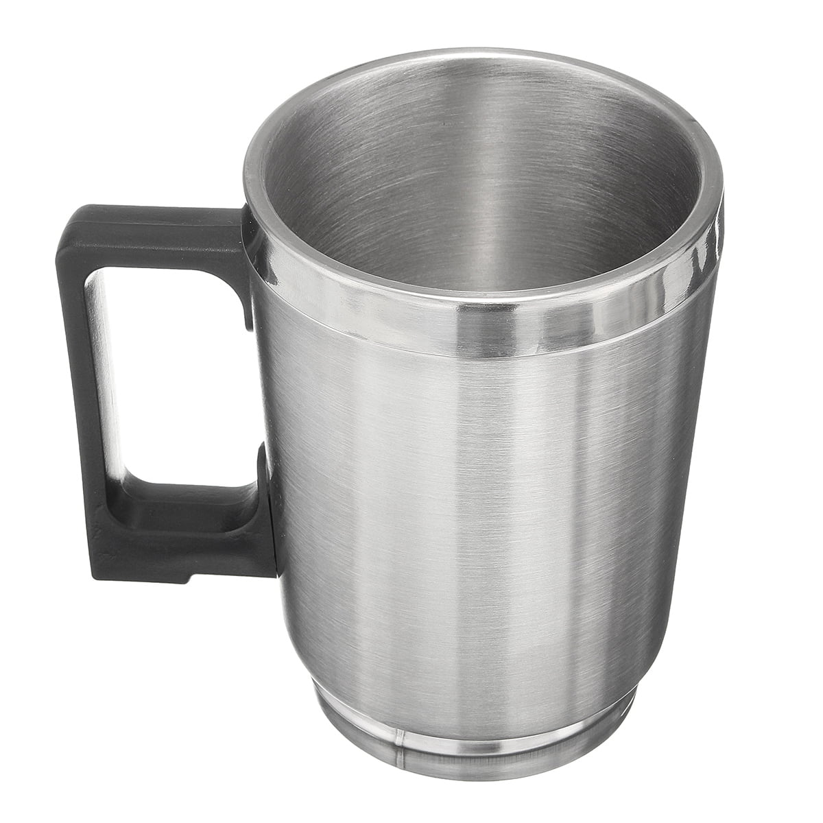 Stainless Steel 12V 500ml Car Auto Heating Cup, Electric Insulated Coffee Mug Kettle Boiler Water Heater Thermoses Vehicle Coffee Maker Tea Pot Travel Heater Cup Bottle, with Anti-Spill Lid