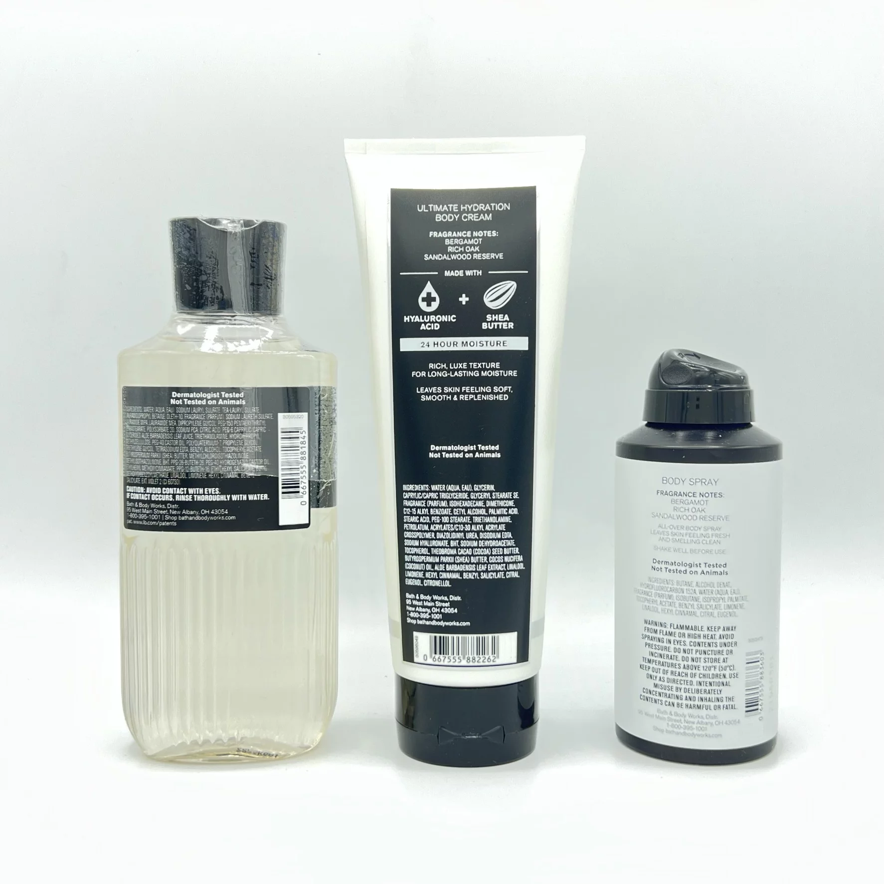 Bath & Body Works Legend Men's 10oz Body Wash, 8oz Body Cream & 3.7oz Body Spray 3-Piece Bundle