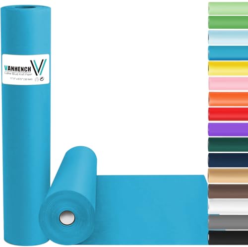 Vanhench Black Wrapping Paper, 17.5