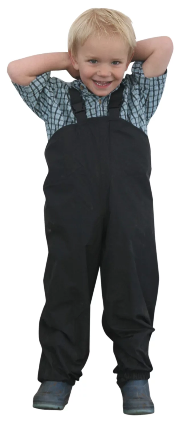 Suse's Kinder Fleece Lined Rain Pants or Overalls for Kids