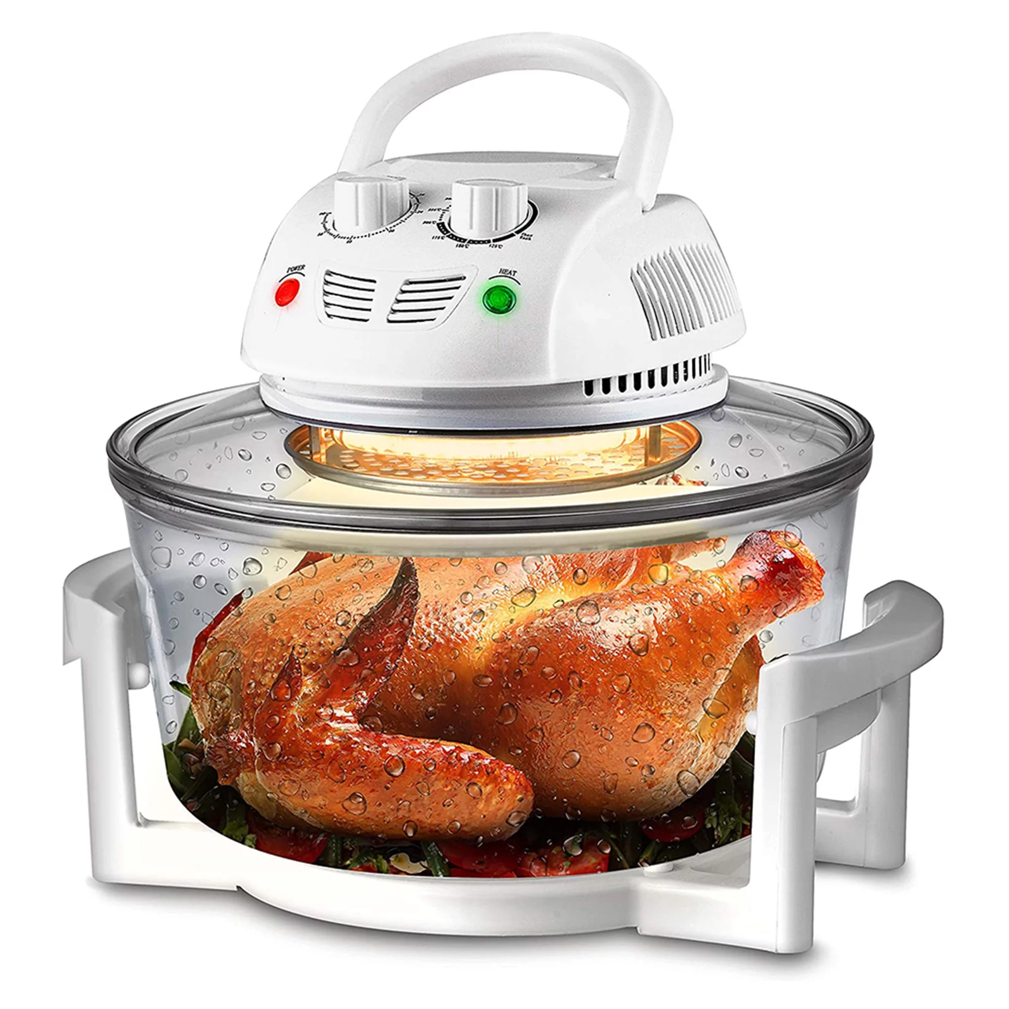 NutriChef PKAIRFR48 Halogen Oven Air-Fryer, Infrared Convection Cooker, Healthy Kitchen Countertop Cooking