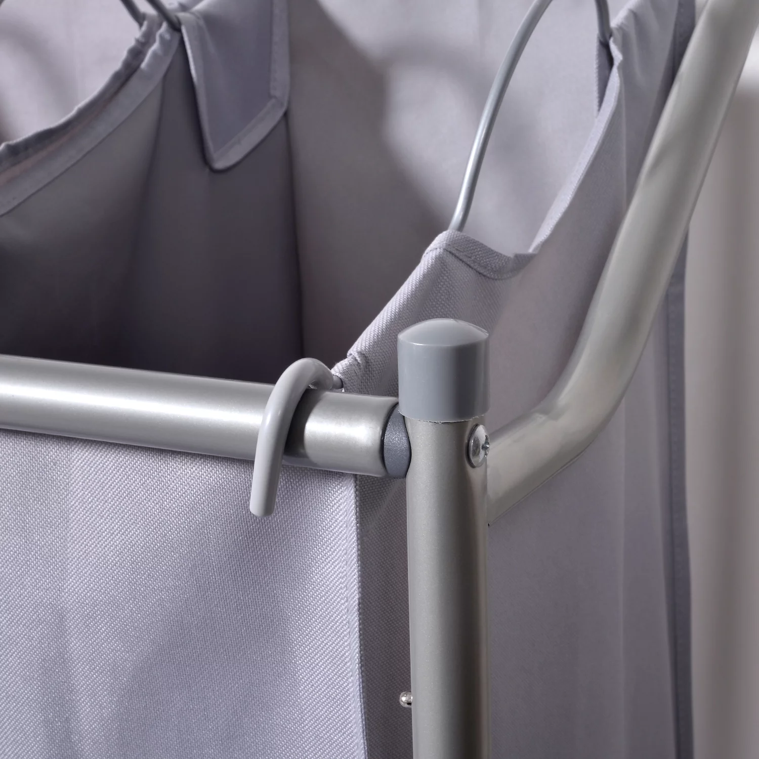 Ollieroo Classics Rolling Laundry Hamper,Heavy-Duty 4-Bag Laundry Sorter Cart,Laundry Organizer with Wheels,Gray