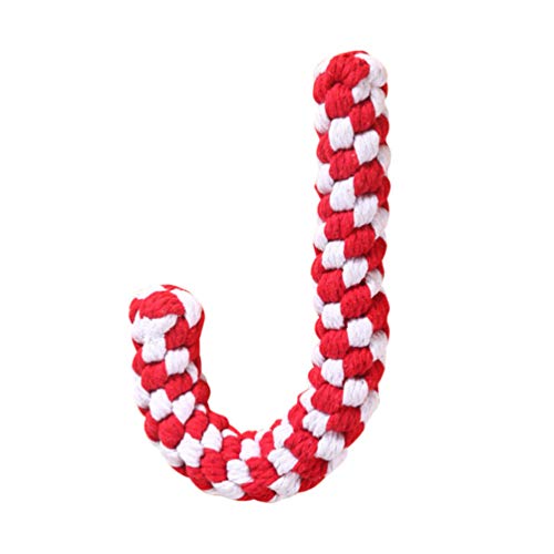 PRETYZOOM Chew Bone Dog Toys Christmas Pet Play Toys Christmas Dog Rope s Pet Chewers Rat Chewing Xmas Candy Canes Educational Puppy Knot
