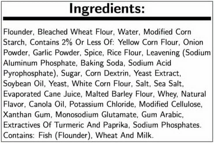 Trident Seafoods Crispy Country Fried Flounder Fillet, 10 Pound - 1 each.