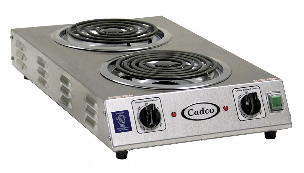 Cadco Hot Plate,Double,220V  CDR-2TFB
