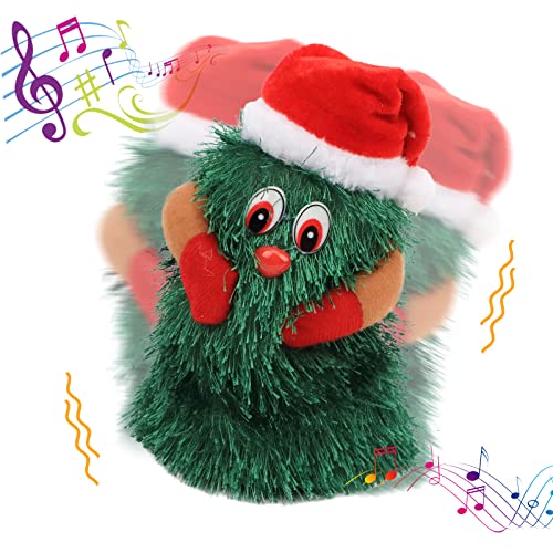 Cuteoy Musical Dancing Christmas Tree Plush Toy Singing Jingle Bells Swinging Electric Interactive Xmas Birthday Gift s for Toddlers Kids