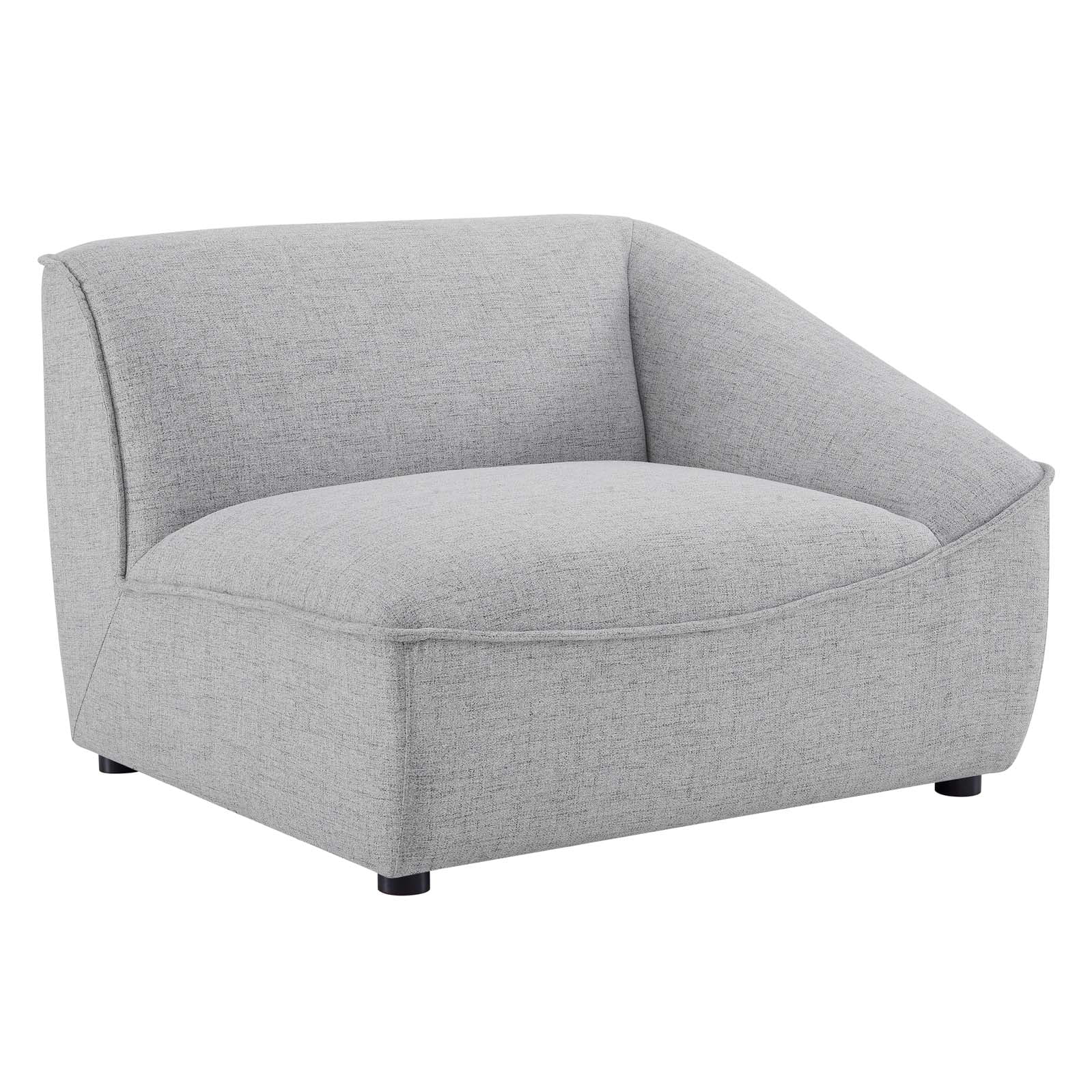 Modway Comprise Right-Arm Sectional Sofa Chair in Light Gray