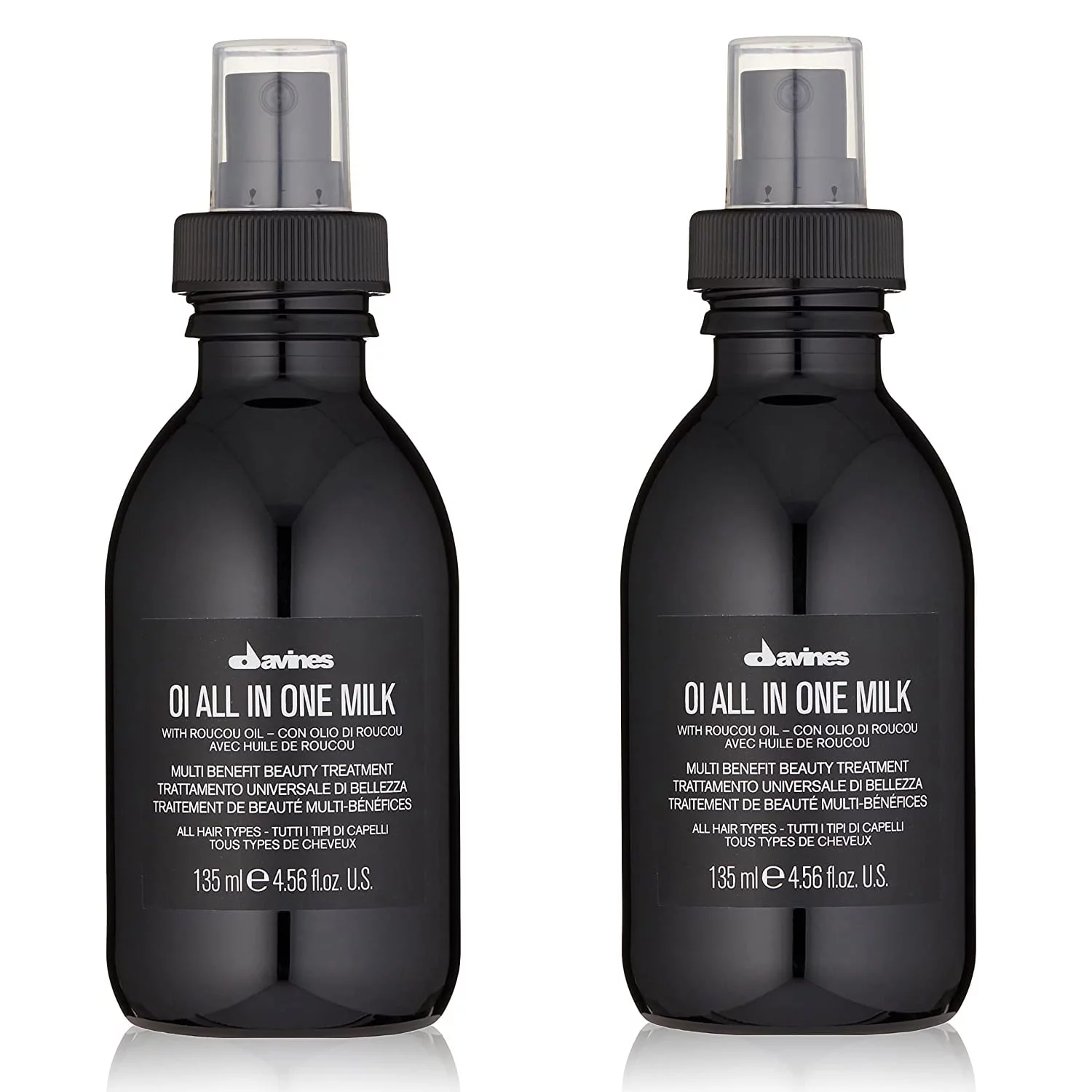 (Pack of 2) Davines Oi Multi Benefit Beauty All In One Milk Hair Treatment, 4.56 Oz