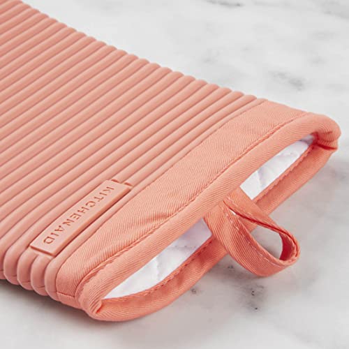 KITCHENAID Ribbed Soft Silicone Oven Mitt 2-Pack Set, 7.5