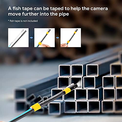 Triple Lens Sewer Inspection Camera with 50FT Semi-Rigid Cable, DEPSTECH 5