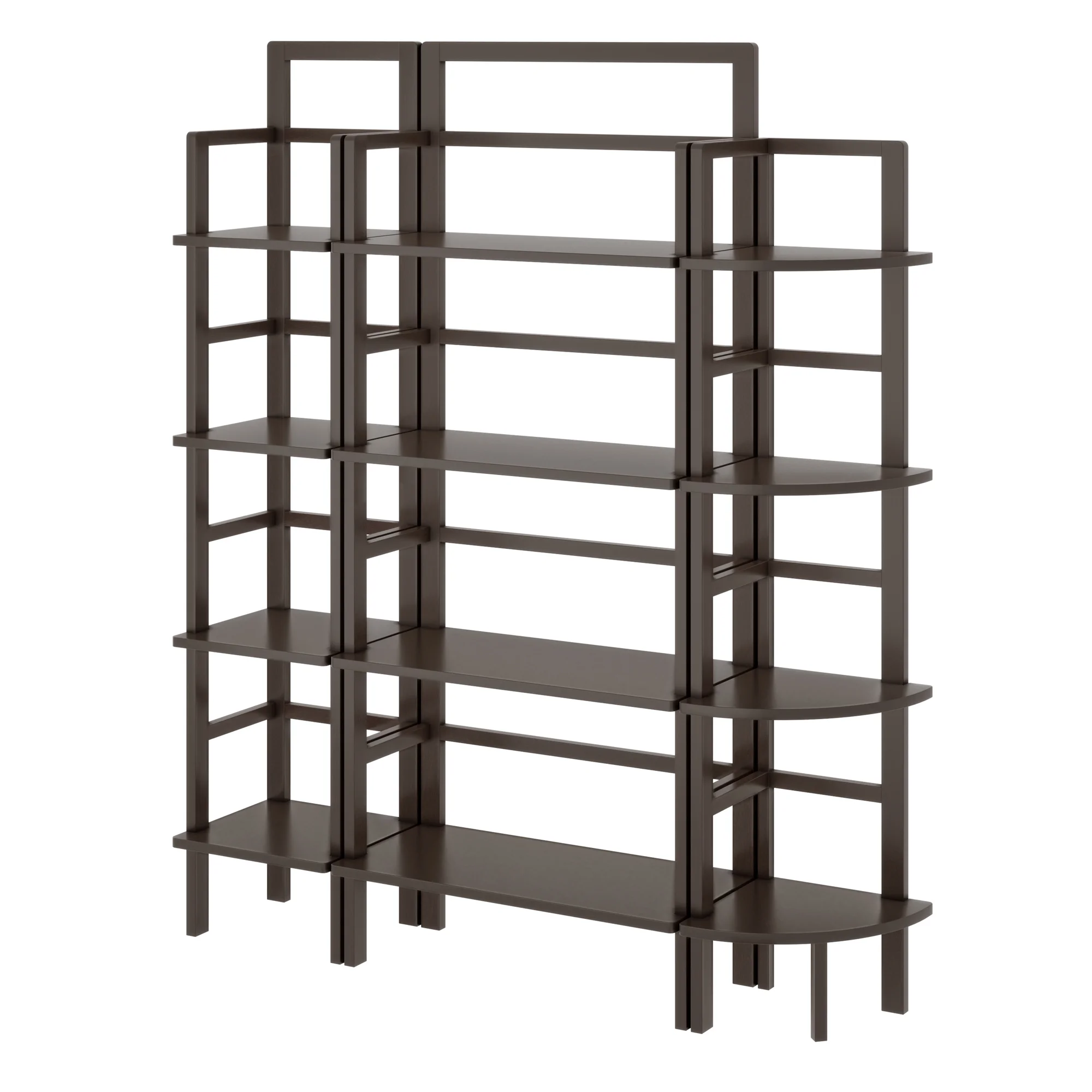 Winsome Wood Aiden 3-Pc Baker's Rack Set, Coffee Finish