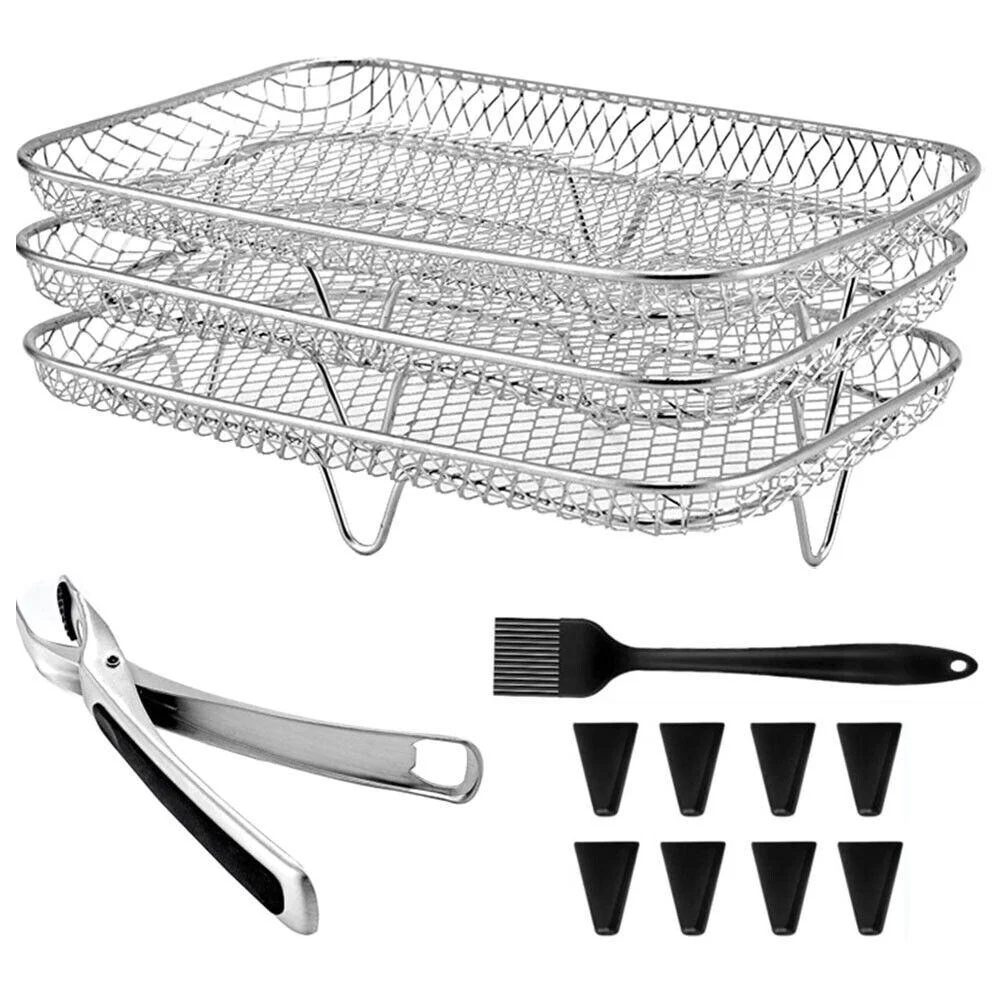 Stainless Steel Air Fryer Rack&Accessories for Ninja Dual Air Fryer AF300UK DZ201