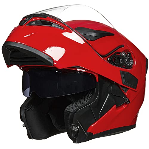 ILM Motorcycle Dual Visor Flip up Modular Full Face Helmet DOT 6 Colors Model 902