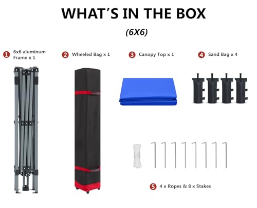 ABCCANOPY Pop Up Canopy - Outdoor Patio Portable Canopy Tent Heavy Duty for Backyard and Deck with 4 Sandbags(White, 10x10)