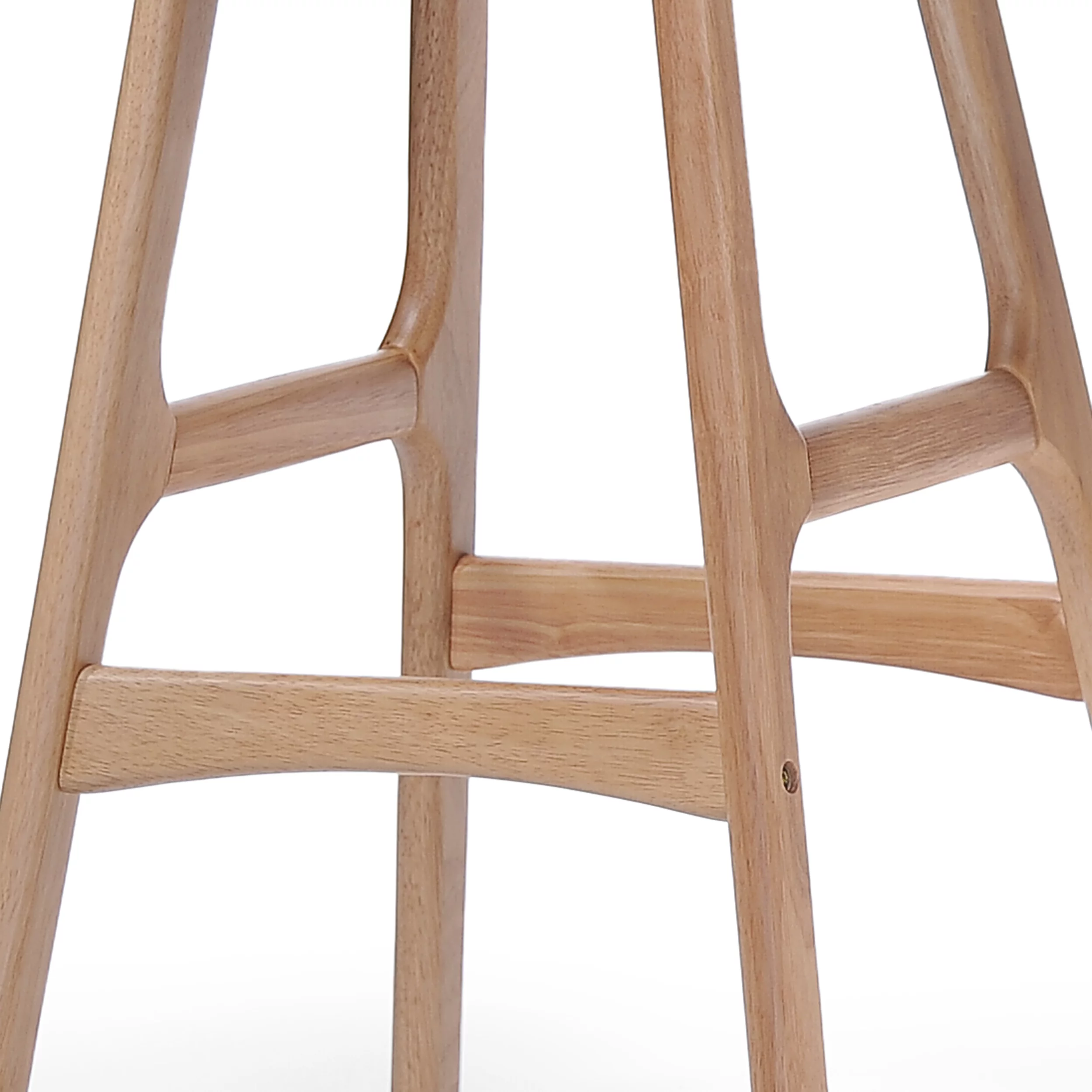 Noble House Brookes Mid-Century Modern Upholstered Barstools (Set of 2), Gray and Natural Oak