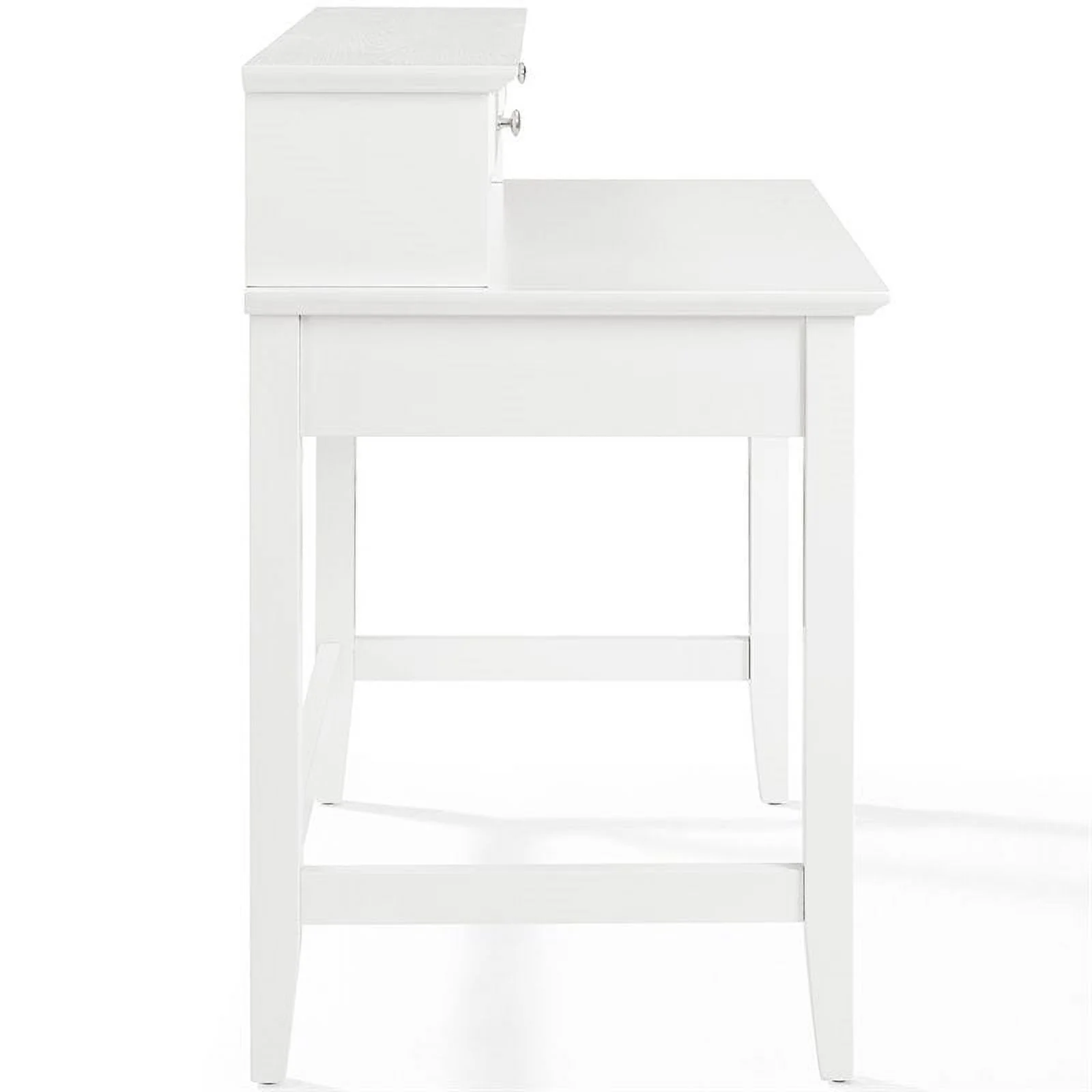 Pemberly Row Writing Desk with Hutch in White