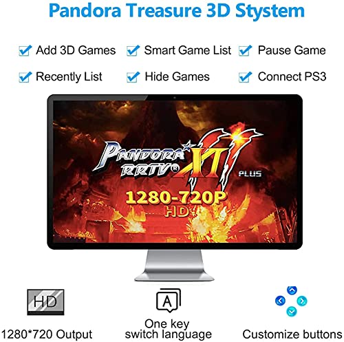 30000 Games in 1 Arcade Game Console ,Pandora Treasure 3D Double Stick,30000 Classic Arcade Game,Search Games, Support 3D Games,Favorite List, 4 Players Online Game,1280X720 Full HD Video Game