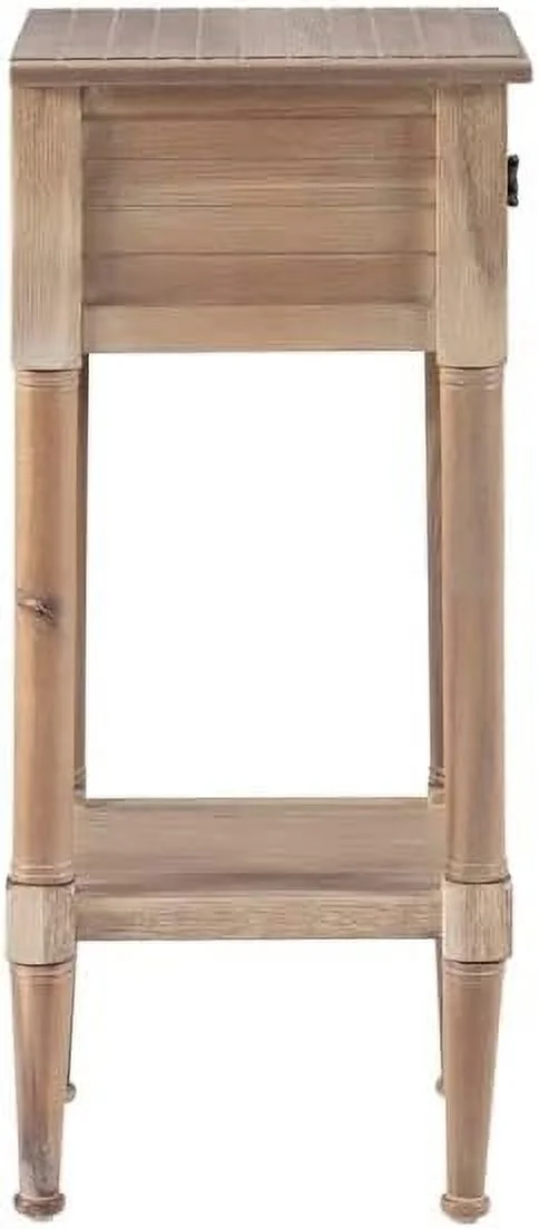 Wood Accent Starfish Coastal Side Table In Natural - Set Of 2