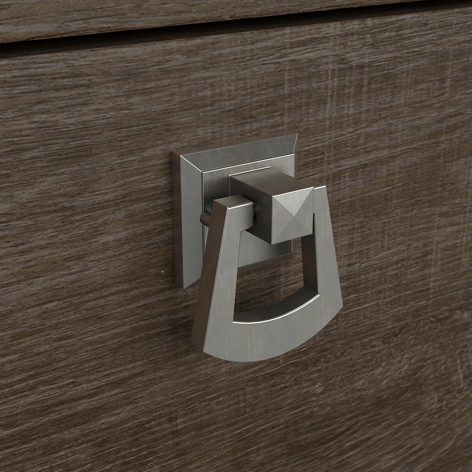 Salinas L Desk with File Cabinet & Bookcase in Ash Brown - Engineered Wood