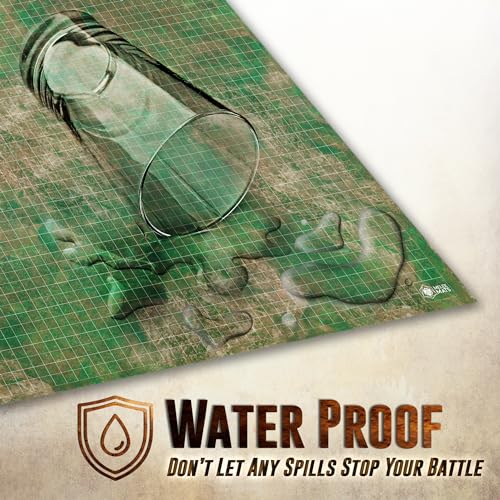 Battle Game Mat - 48x48 - Dungeons Tabletop Dragons Dice Role Playing Map - Wargaming RPG Warfare 40k Flames War - Reusable Miniature Figure Board Games - Warhammer Gaming Vinyl Mat