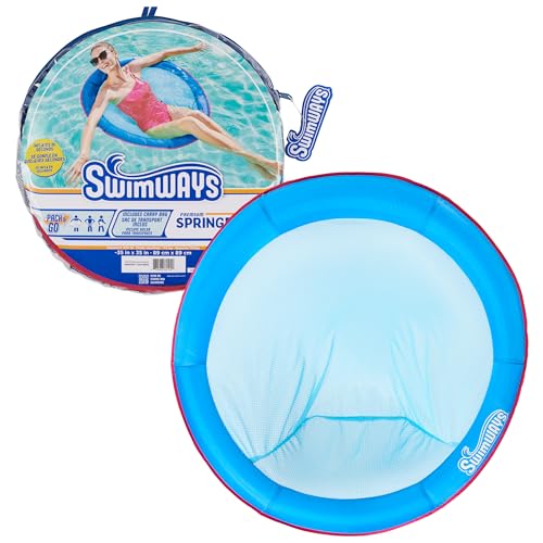 SwimWays Spring Float Premium Papasan Pool Lounger, Inflatable Pool Floats Adult with Fast Inflation for Ages 15 & Up